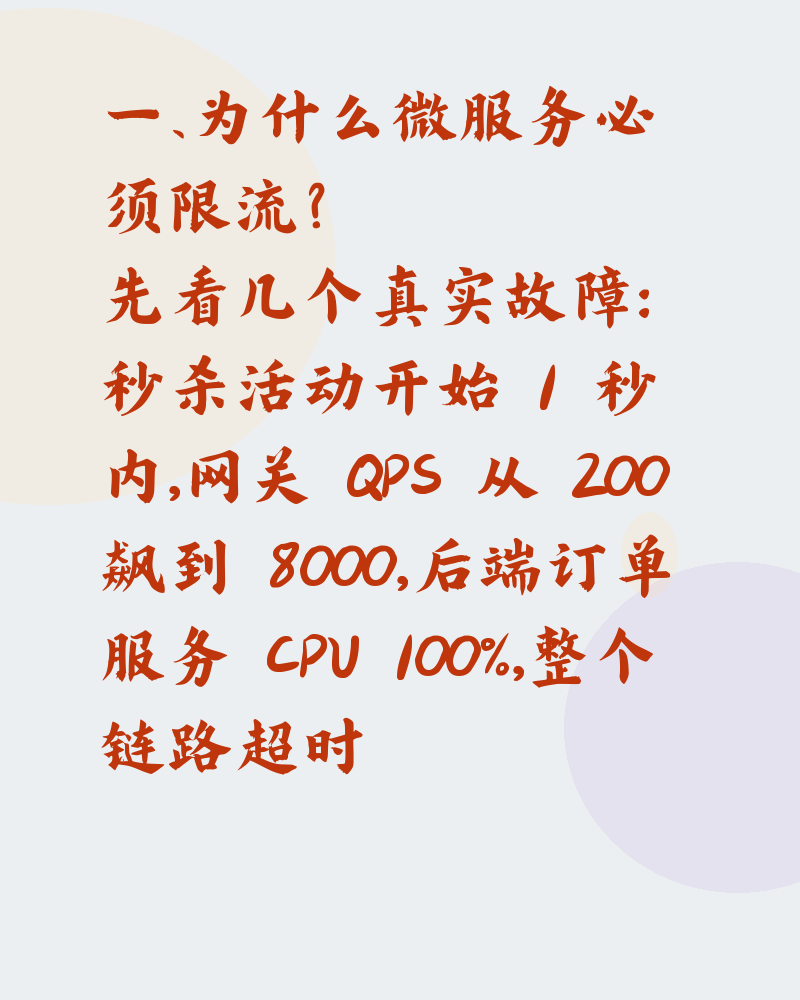 Spring Cloud 微服务限流实战：从算法到 Sentinel 落地
