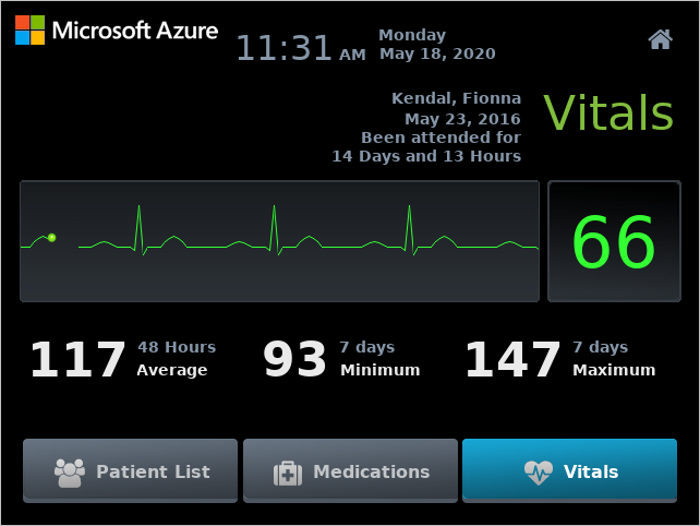 Screenshot of the GUIX medical device