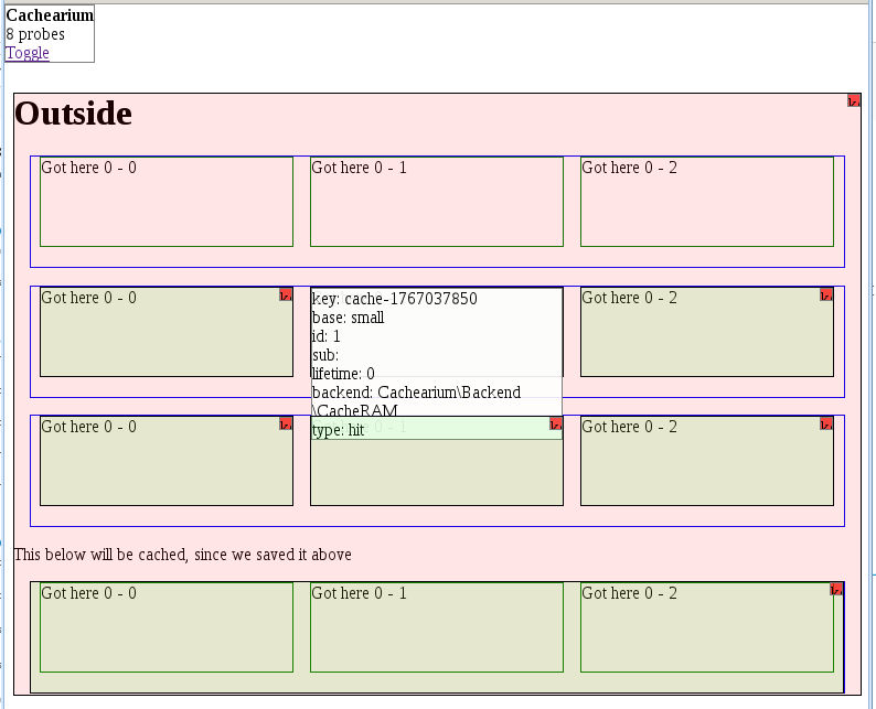 Cachearium cache debug probes