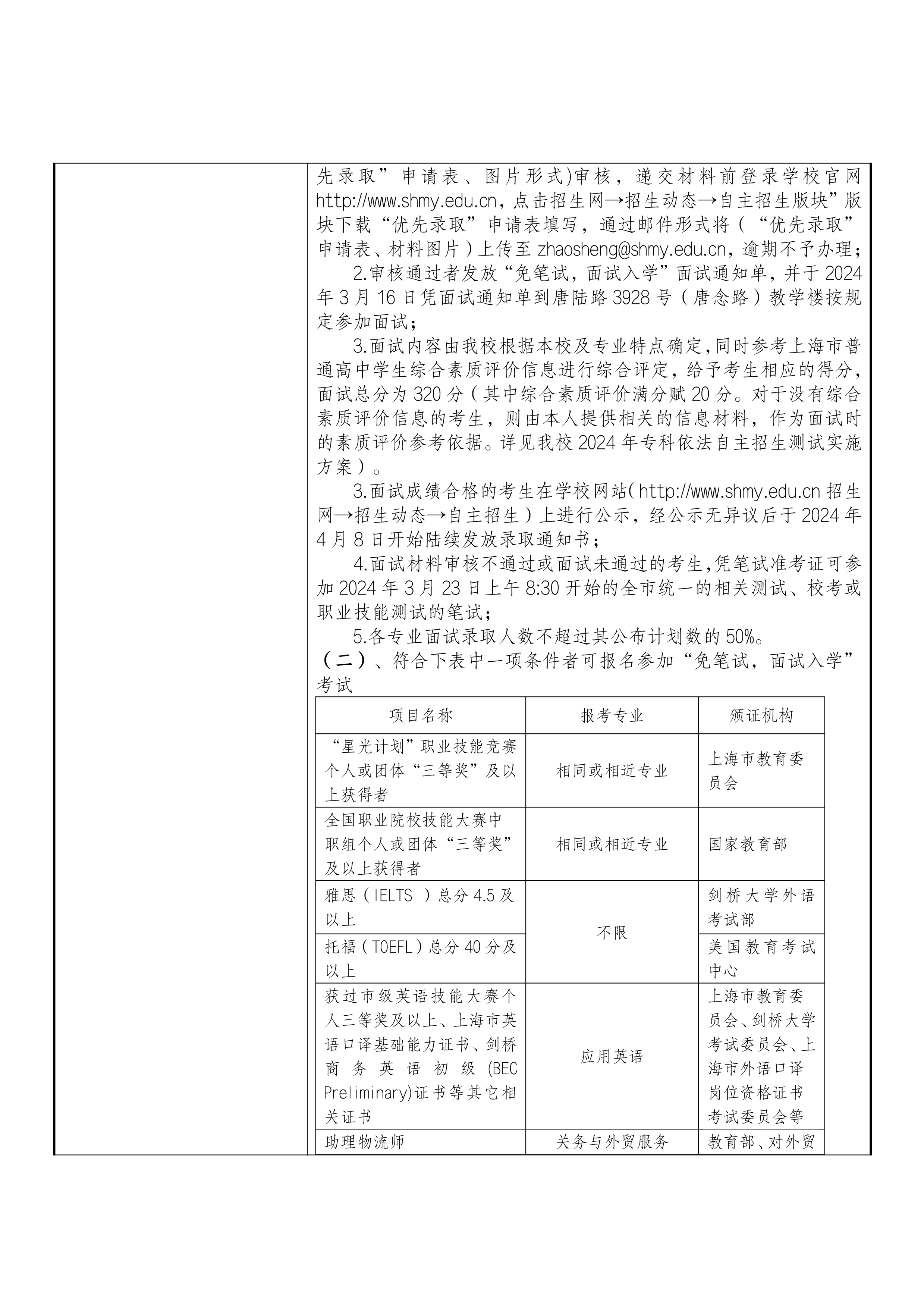 2_29定稿上海民远职业技术学院2024年上海市普通高校招生章程核准备案表_专科自主招生-5拷贝