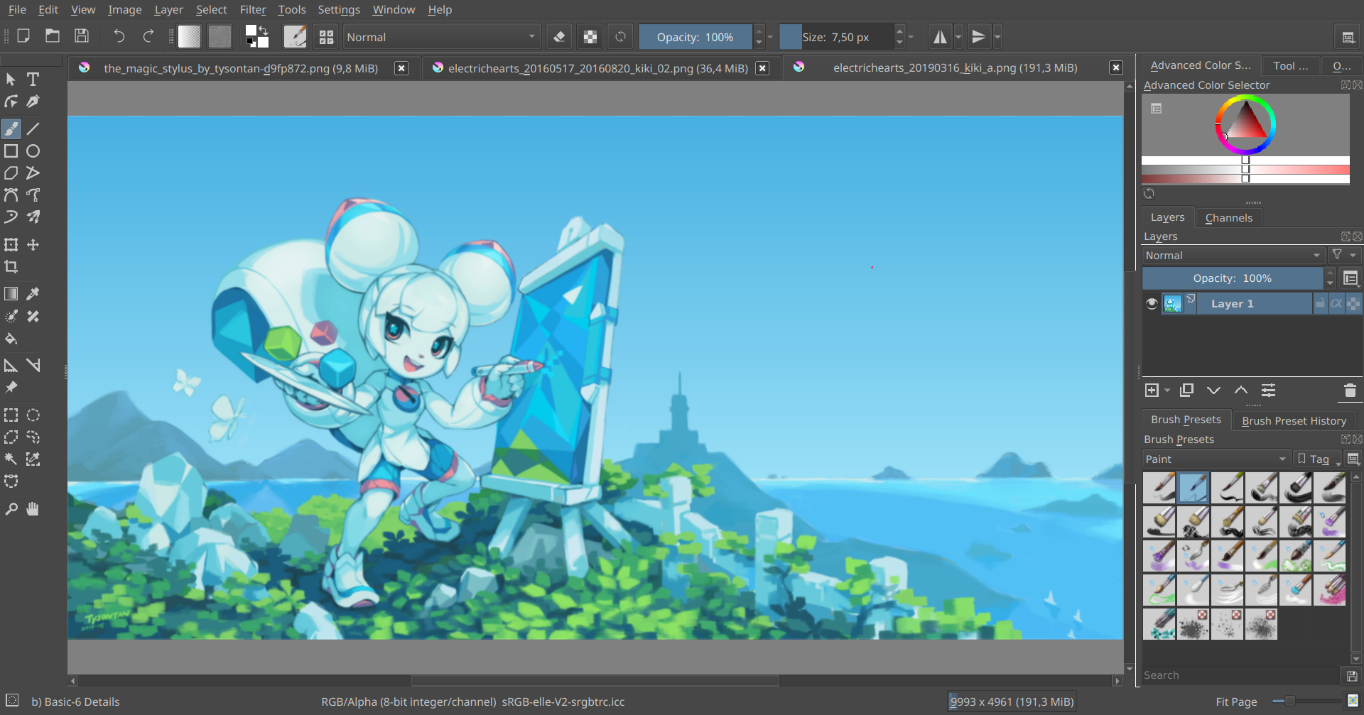 Krita 的软件界面