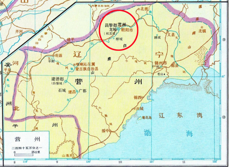 北魏时期营州龙城——引自《中国历史地图集》