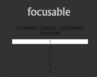 Focusable – Spotlight Focus on DOM Elements