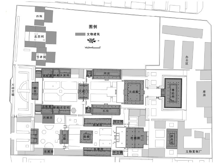 武威文庙建筑分布图